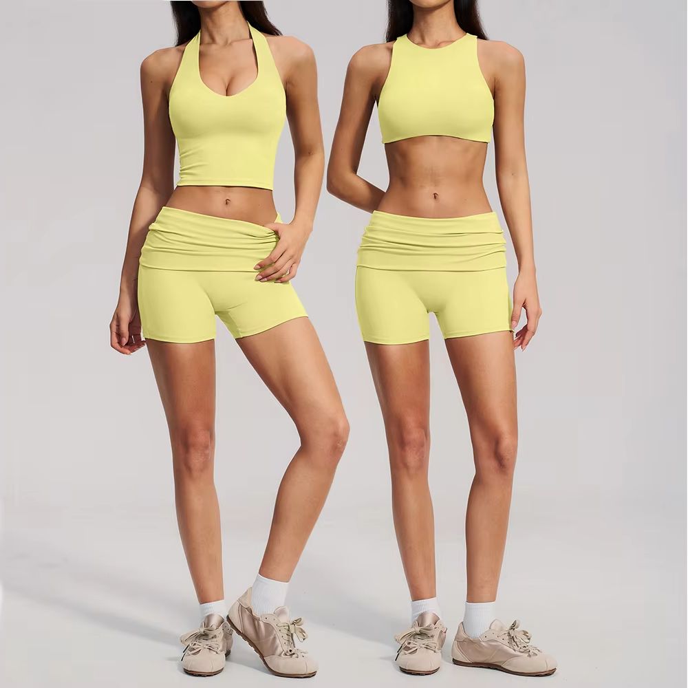 2 Pieces Yoga Suit Women Athle - Compression Shorts Athletes review and price