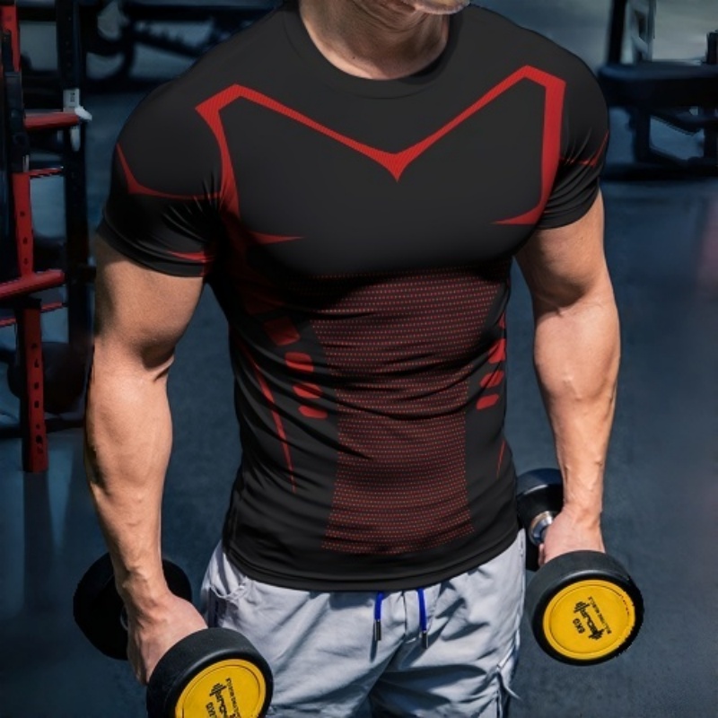Men 3D Red Black Line Compress - Compression Shorts Athletes review and price